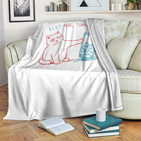 Funny Cat Anti ICE Political Protest Throw Blanket Ice? No Thanks