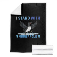 I Stand With Minneapolis Throw Blanket Loon Minnesota Resist Anti ICE Immigration Protest