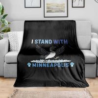 I Stand With Minneapolis Throw Blanket Loon Minnesota Resist Anti ICE Immigration Protest