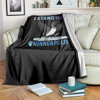 I Stand With Minneapolis Throw Blanket Loon Minnesota Resist Anti ICE Immigration Protest