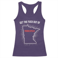 Get The Fck Out Of Minneapolis Racerback Tank Top Minnesota Resist Anti ICE Immigration Protest Ladies