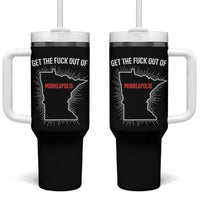 Get The Fck Out Of Minneapolis Tumbler With Handle Minnesota Resist Anti ICE Immigration Protest Ladies