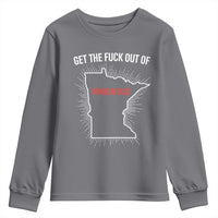 Get The Fck Out Of Minneapolis Youth Sweatshirt Minnesota Resist Anti ICE Immigration Protest Ladies