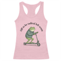 Funny Frog Anti ICE Political Protest Racerback Tank Top Off To Be Radical Left Scum