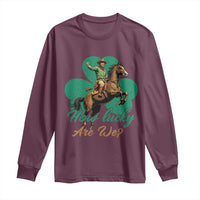 How Lucky Are We Long Sleeve Shirt Cowboy Western Irish St Patrick's Day