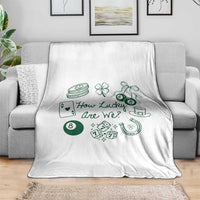 How Lucky Are We Throw Blanket Irish Shamrock Horseshoe St Patricks Day