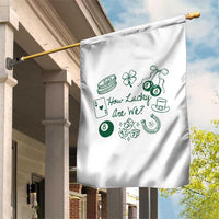 How Lucky Are We Garden Flag Irish Shamrock Horseshoe St Patricks Day