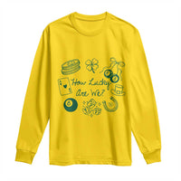 How Lucky Are We Long Sleeve Shirt Irish Shamrock Horseshoe St Patricks Day