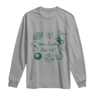 How Lucky Are We Long Sleeve Shirt Irish Shamrock Horseshoe St Patricks Day