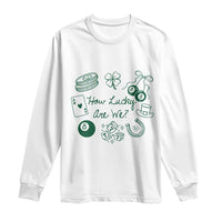 How Lucky Are We Long Sleeve Shirt Irish Shamrock Horseshoe St Patricks Day