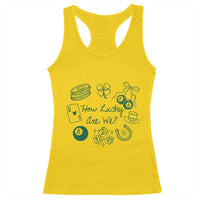 How Lucky Are We Racerback Tank Top Irish Shamrock Horseshoe St Patricks Day