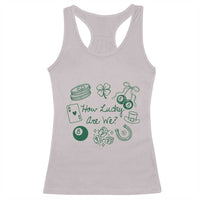How Lucky Are We Racerback Tank Top Irish Shamrock Horseshoe St Patricks Day