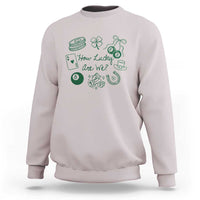 How Lucky Are We Sweatshirt Irish Shamrock Horseshoe St Patricks Day
