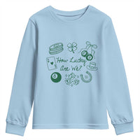How Lucky Are We Youth Sweatshirt Irish Shamrock Horseshoe St Patricks Day