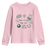 How Lucky Are We Youth Sweatshirt Irish Shamrock Horseshoe St Patricks Day