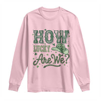 How Lucky Are We Long Sleeve Shirt Cowboy Western St Patrick's Day