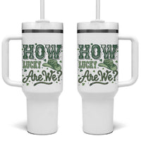 How Lucky Are We Tumbler With Handle Cowboy Western St Patrick's Day