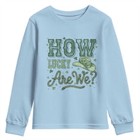 How Lucky Are We Youth Sweatshirt Cowboy Western St Patrick's Day
