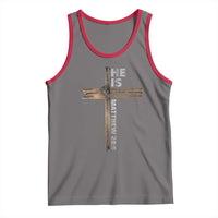 He is Risen Christian Tank Top Easter Cross Jesus Christian