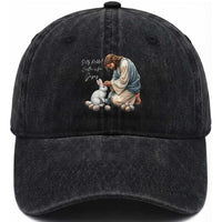 Silly Rabbit Easter Is For Jesus Washed Cotton Baseball Cap Christian Easter Religious