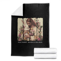 Silly Rabbit Easter Is For Jesus Throw Blanket Christian Jeusus Floral Easter