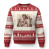 Silly Rabbit Easter Is For Jesus Ugly Christmas Sweater Christian Jeusus Floral Easter