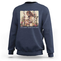 Silly Rabbit Easter Is For Jesus Sweatshirt Christian Jeusus Floral Easter