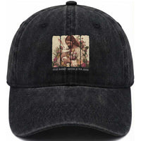 Silly Rabbit Easter Is For Jesus Washed Cotton Baseball Cap Christian Jeusus Floral Easter