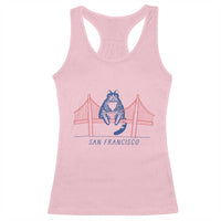 Funny Cat San Francisco Golden Gate Racerback Tank Top