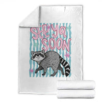 See Ya Soon Raccoon Throw Blanket Funny Last Day of School