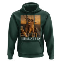 Vintage Feral At Sea Cruise Hoodie Funny Raccoon Parody Movie