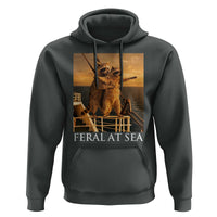 Vintage Feral At Sea Cruise Hoodie Funny Raccoon Parody Movie