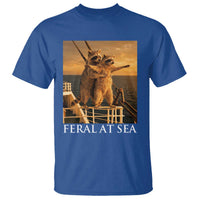 Vintage Feral At Sea Cruise T Shirt Funny Raccoon Parody Movie