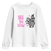 See Ya Soon Raccoon Youth Sweatshirt Funny Last Day Of School