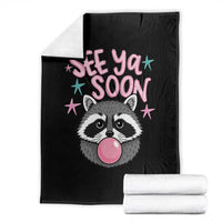 See Ya Soon Throw Blanket Funny Raccoon Summer Last Day Of School