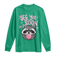 See Ya Soon Long Sleeve Shirt Funny Raccoon Summer Last Day Of School