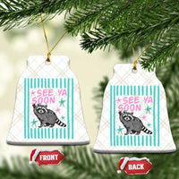Striped Funny See Ya Soon Racoon Ceramic Ornament Last Day Of School Teacher