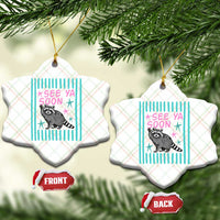 Striped Funny See Ya Soon Racoon Ceramic Ornament Last Day Of School Teacher
