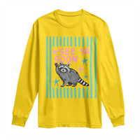 Striped Funny See Ya Soon Racoon Long Sleeve Shirt Last Day Of School Teacher