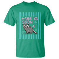 Striped Funny See Ya Soon Racoon T Shirt Last Day Of School Teacher