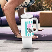 Striped Funny See Ya Soon Racoon Tumbler With Handle Last Day Of School Teacher