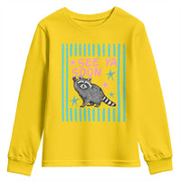 Striped Funny See Ya Soon Racoon Youth Sweatshirt Last Day Of School Teacher