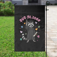 See Ya Soon Raccoon Garden Flag Funny Raccoon Graduation 2026