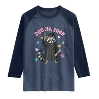 See Ya Soon Raccoon Raglan Shirt Funny Raccoon Graduation 2026