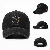 See Ya Soon Raccoon Washed Cotton Baseball Cap Funny Raccoon Graduation 2026