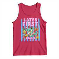 Later First Grader School's Out For Summer Tank Top Last Day Of School Later Gator Alligator