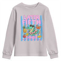 Later Fifth Grader School's Out For Summer Youth Sweatshirt Last Day Of School Later Gator Alligator
