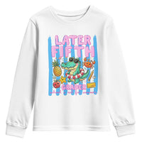 Later Fifth Grader School's Out For Summer Youth Sweatshirt Last Day Of School Later Gator Alligator
