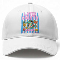 Later Fourth Grader School's Out For Summer Baseball Cap Last Day Of School Later Gator Alligator