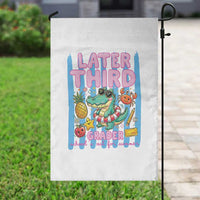 Later Third Grader School's Out For Summer Garden Flag Last Day Of School Later Gator Alligator